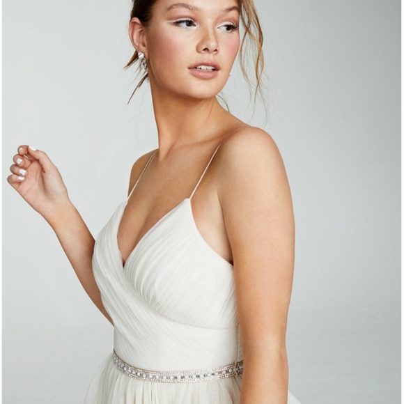 Sequin Hearts Juniors' Rhinestone-Belted Gown - Picture 4 of 4